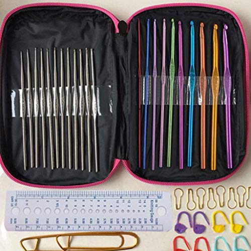 Fewear Knitting Needles for Beginners Kit for Adults with Case, Crochet Hooks, Kntting & Crochet Accessories, 100pc (Multicolor) - Thumbnail 2