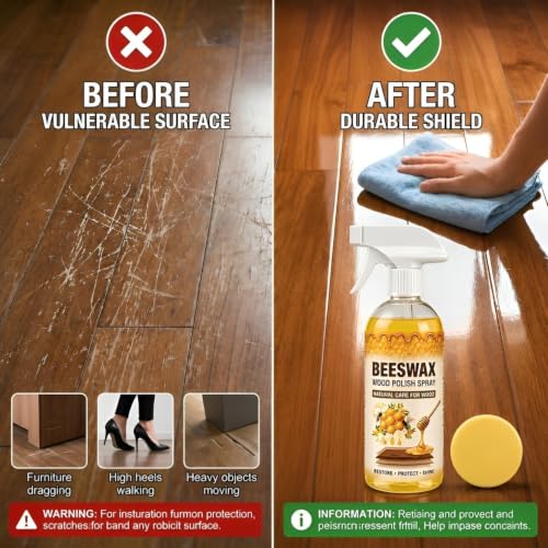 Image of Beeswax Furniture Polish Spray 100ml (Pack of 1) | Natural Wood Cleaner & Polish | Restores Shine, Protects & Conditions Wooden Furniture | For Tables, Chairs, Doors, Cabinets & Wooden Floors
