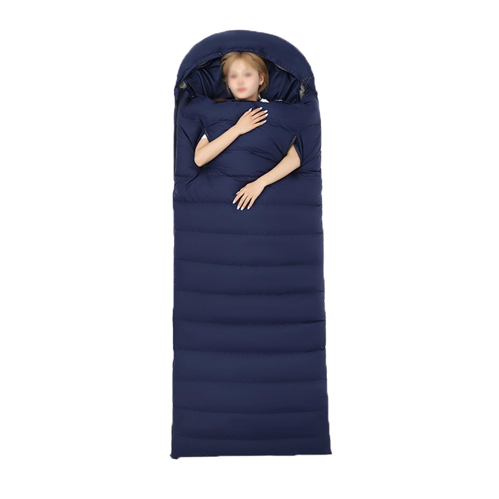 Saco de Dormir for Acampar, Sacos de Dormir livianos y portátiles con Orificios for los Brazos y Almohada Que se Pueden unir for Dos Personas, Impermeable y cálido, Adecuado for Adultos