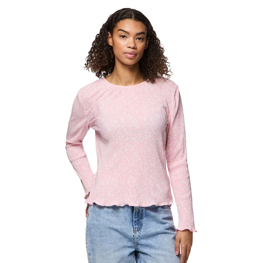 Pieces Women's Roseate Spoonbill Pcflora Ls Top Noos Bc L