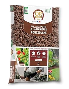 Or Brun Pouzzolane Mulch für Töpfe 6L