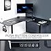 VIVO Electric Corner L-Shaped 47 x 47 in Standing Desk, Memory Height Adjustment, Black Top Black Frame, DESK-E1L94B