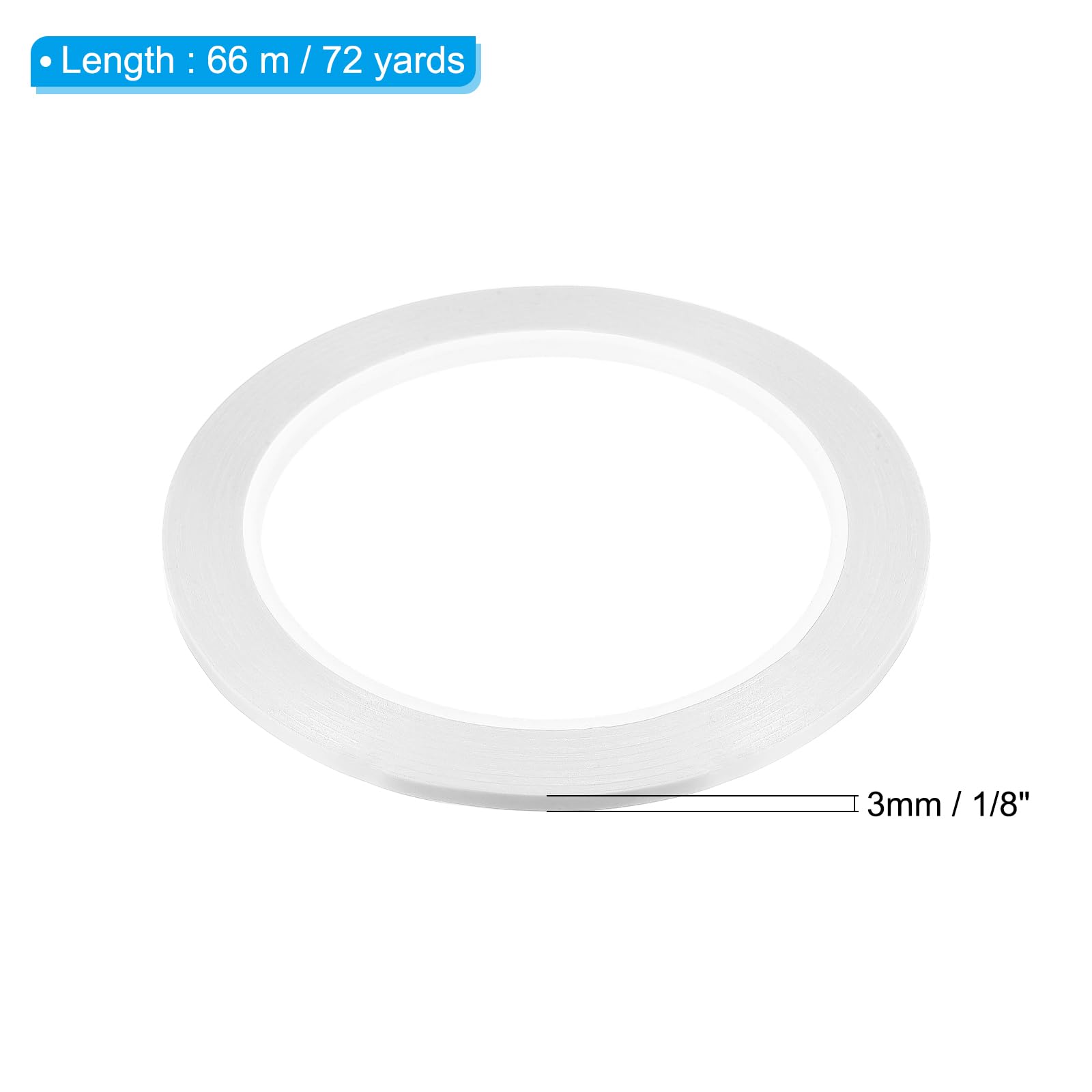 PATIKIL 1/8" Whiteboard Tape, 6 Pack Thin Dry Erase Tape for Graphic Chart Marking DIY Art White - Image 2