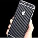 Supstar Luxury Carbon Fibre Full Body Skin Sticker Wrap Covered Edges Vinyl Decal Screen Protector Film for Apple iPhone 6 (Black)