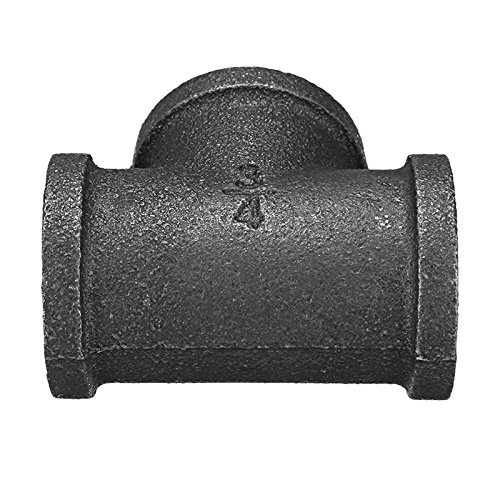 Raccordo A T Uguale In Ferro Malleabile Nero, 1/2 Pollice, Filetto BSP Femmina, Per Tubazioni Idrauliche - 2