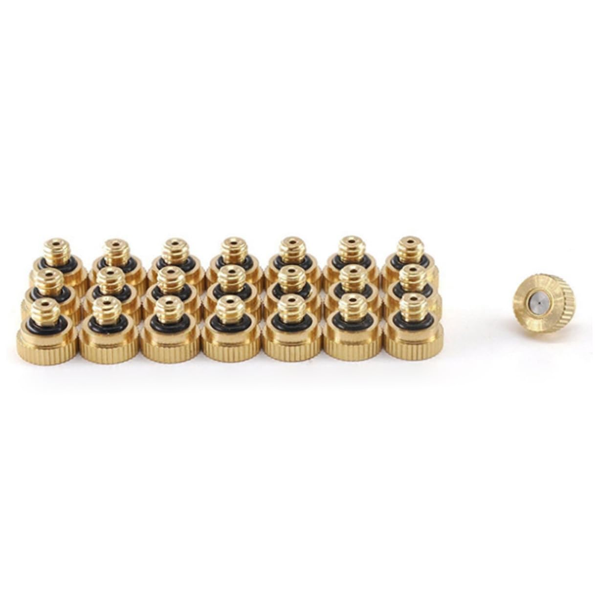 INOOMP Lot De 3 Buses en Laiton pour Brumisation Extérieure Basse Pression Installation Facile pour Jardin 32 Pièces X 3