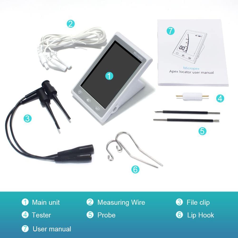 Localisateur D'apex Endodontique,Accessoires De Localisateur D'apex, Convient à la Mesure de la pulpe, de la nécrose pulpaire, de la parodontite apicale et de la Longueur des Dents