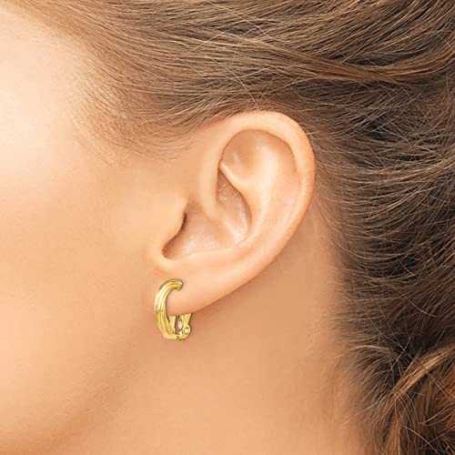 Gold Non-Pierced Earrings 14K Yellow Gold Non-Pierced Polished Earrings Perfect Jewelry Gift For Her2