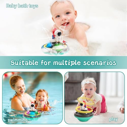 Image of Happy Hues Dino Bath Toys for Babies & Toddlers, Space