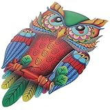 Décoration intérieure pour le salon : cette délicate décoration murale en métal représentant un hibou convient à divers espaces, tels que le jardin, le balcon, le salon ou une statue décorative de hibou