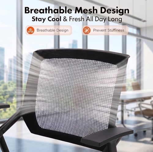 Image of [40 Pack] Folding Conference Room Chair with Writing Board & Cup Holder