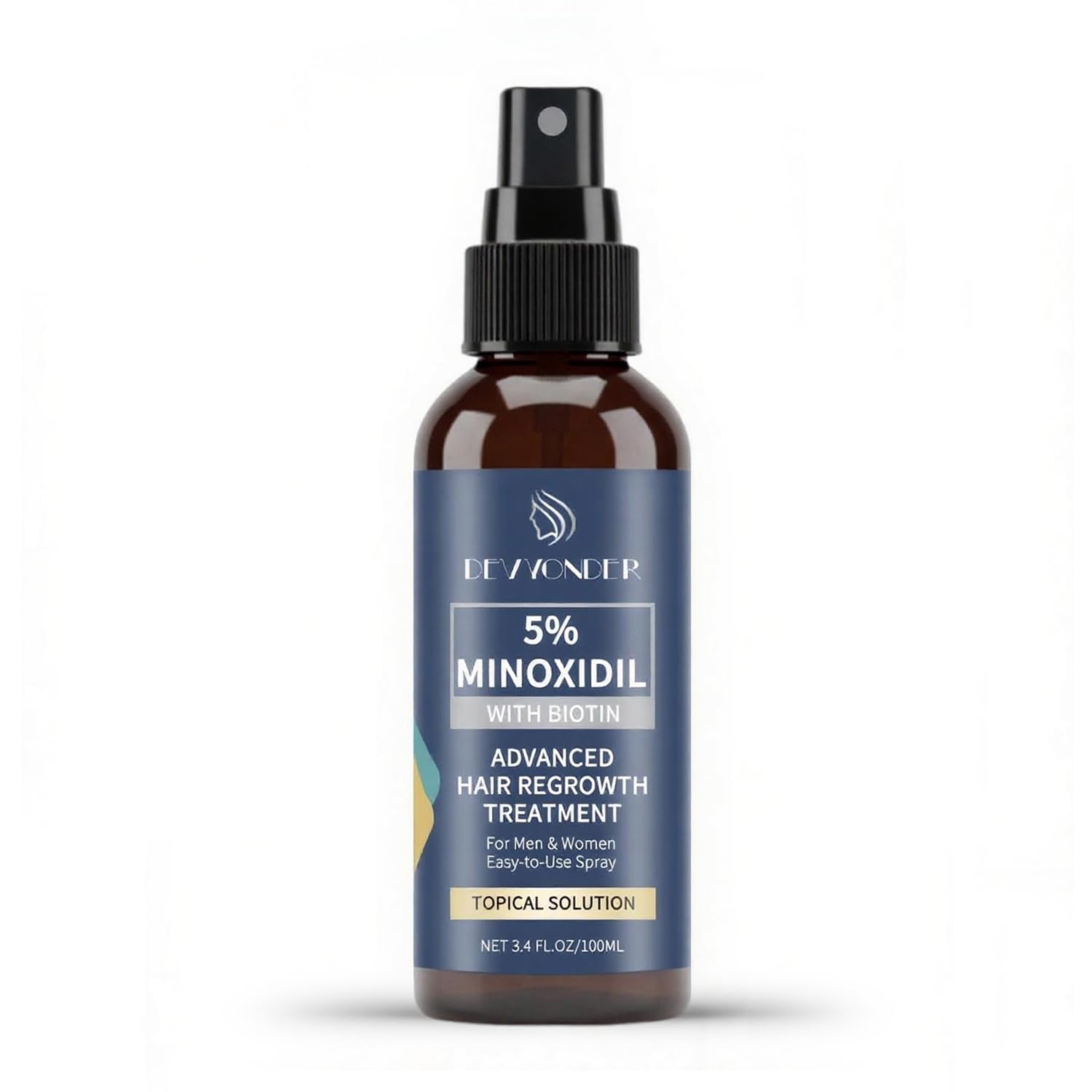 Minoxidil Spray 5 for Men and Women with Biotin 3 38 OZ Hair Growth Serum for Regrowth Treatments