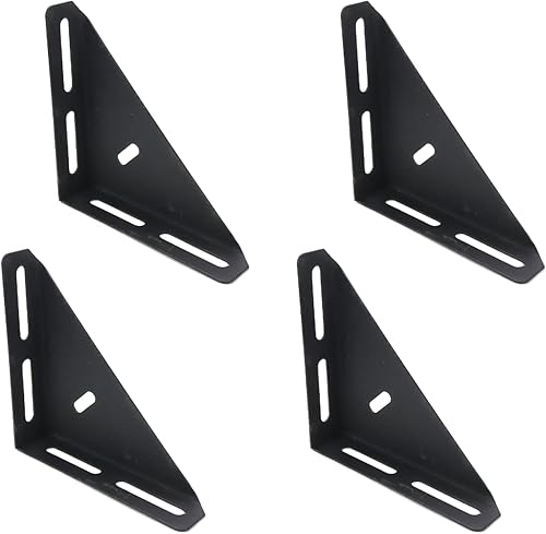 4 piezas de soporte de esquina triangular ajustable para muebles, cama, gabinete, caja de almacenamiento de armario, 9.45 x 6.77 pulgadas