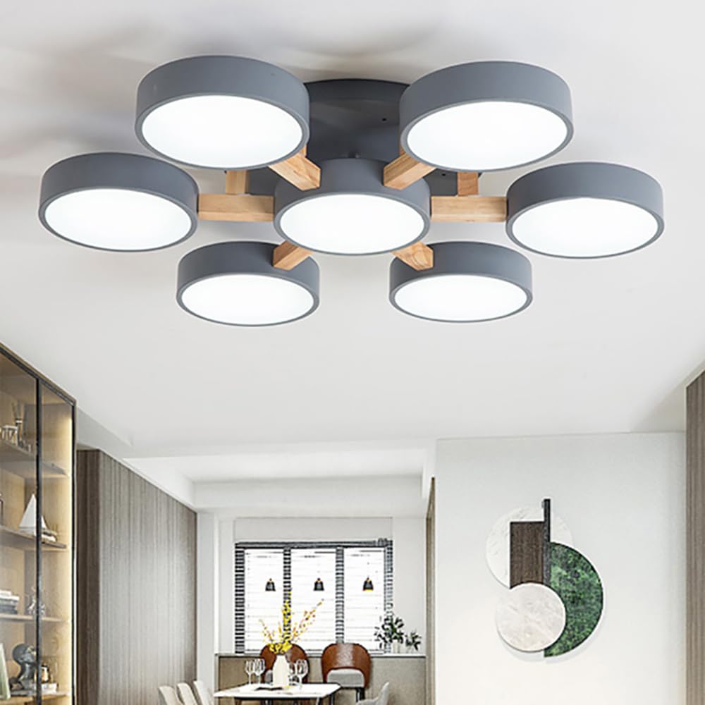 Plafonnier LED moderne 84W réglable pour éclairage de salon chambre et cuisine