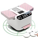 Yatics 5th All in One Card Shuffler and Dealer | Hands Free Shuffling or Dealing | One-Touch Deal After Shuffle| RC Card Calling| Multi-Card Dealing and More - White, Woks with UNO, Poker, More