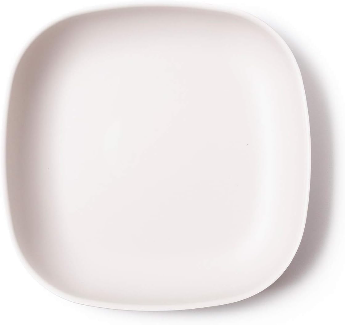EKOBO Pasta Bowls Set of 4 – 40 oz BPA-Free Eco-Composite – Shallow Robust Salad Bowls for Pasta, Salad, Curry or One-Dish Meals – Durable Dishwasher Safe Serving Bowls (White)