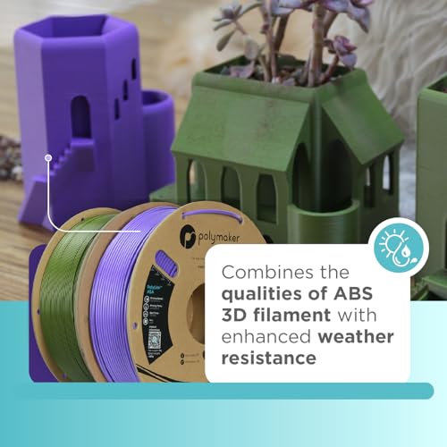 Image of Polymaker ASA Filament 1.75mm Purple, 1kg ASA 3D Printing Filament, Heat & Weather Resistant - ASA 3D Printer Filament Perfect for Printing Outdoor Functional Parts