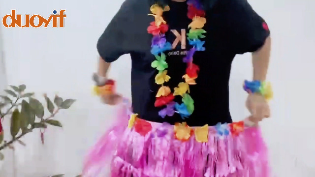 Gonna Hawaiana Con Collana Per Feste - Costume Luau, Spiaggia, Carnevale, 40cm - Foto 2