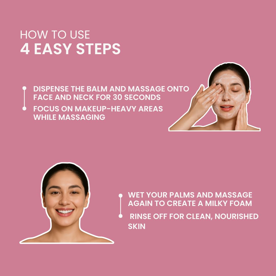 Suroskie Cleansing Balm for Face 50gm | 2 in 1 Makeup Remover & Cleanser | Face Scrub Removes Excess Oil & Dirt | Clean, Smooth & Nourished Skin For All Skin Types | Skin Care Products | Men & Women - Image 3 thumbnail