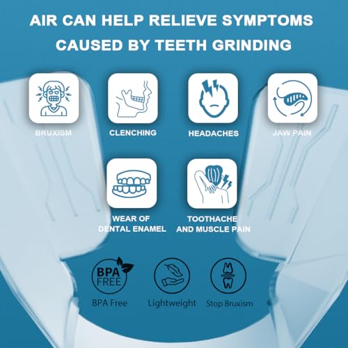 KOHEEL AIR Ultra Thin Mouth Guard for Teeth Grinding and Clenching, Comfort-Fit Night Guard, Stop Bruxism Dental Guard (Small, Count, 10)