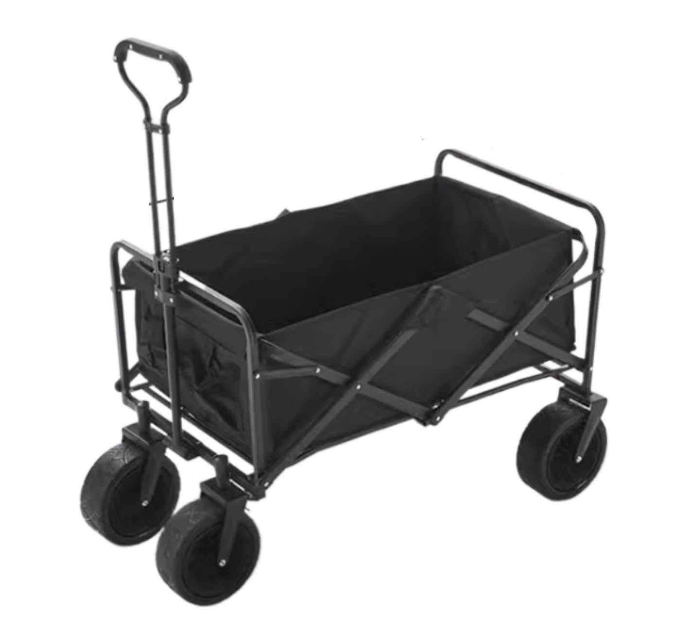 Jardin Wagon Utilitaire Pliant Extérieur Tout-Terrain Chariot De Transport Jardin pour Toutes Les Surfaces Chariot