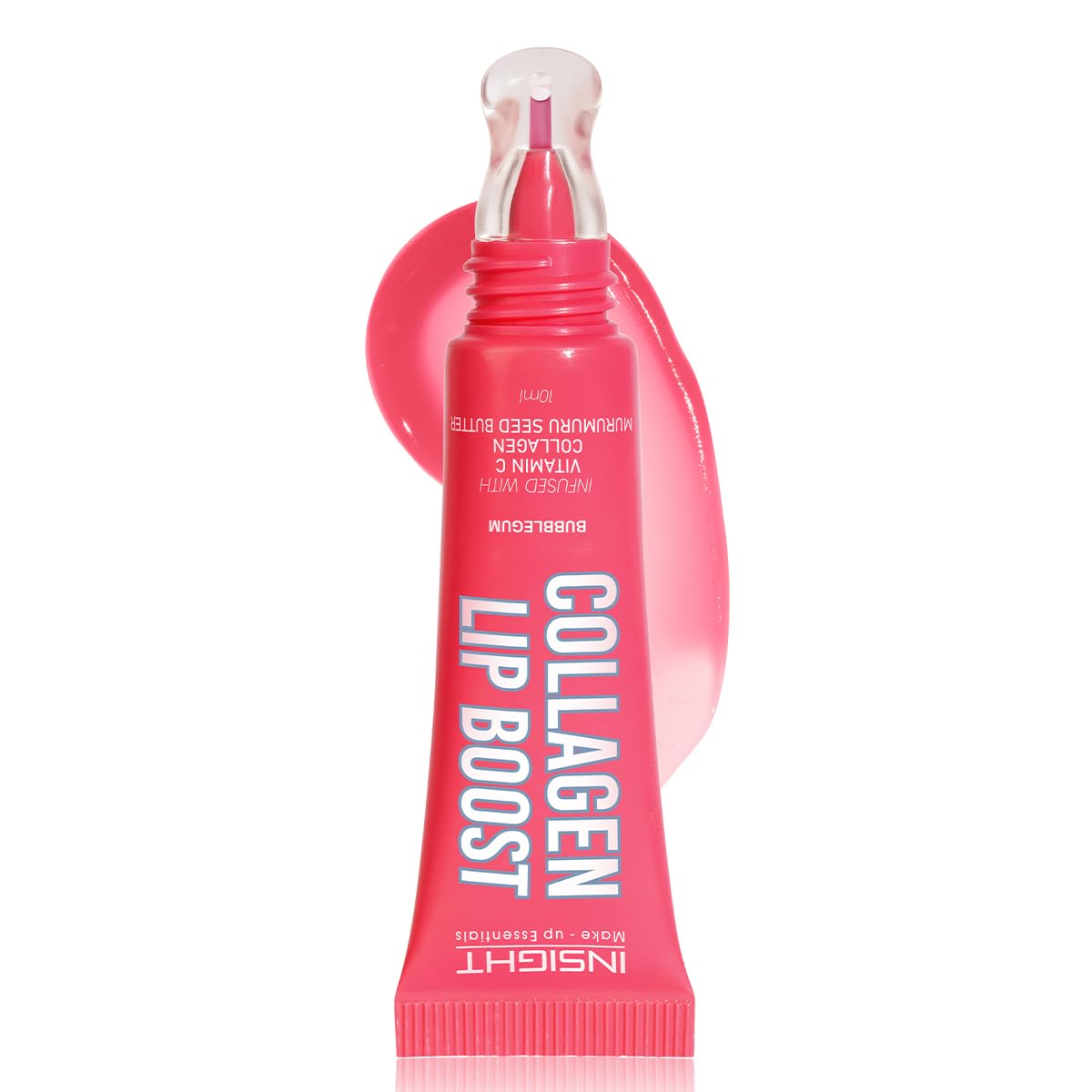 INSIGHT Collagen Lip Boost - Bubblegum (10g) |Glossy Non-Sticky Finish | Vitamin C & Hydrating Treatment | Long Lasting Moisturization | Lightweight Daily Lip Wear