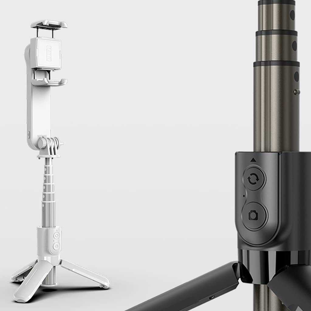 Stabilisateur portable pour smartphone avec perche à selfie extensible et trépied à distance Rotation automatique à 360°
