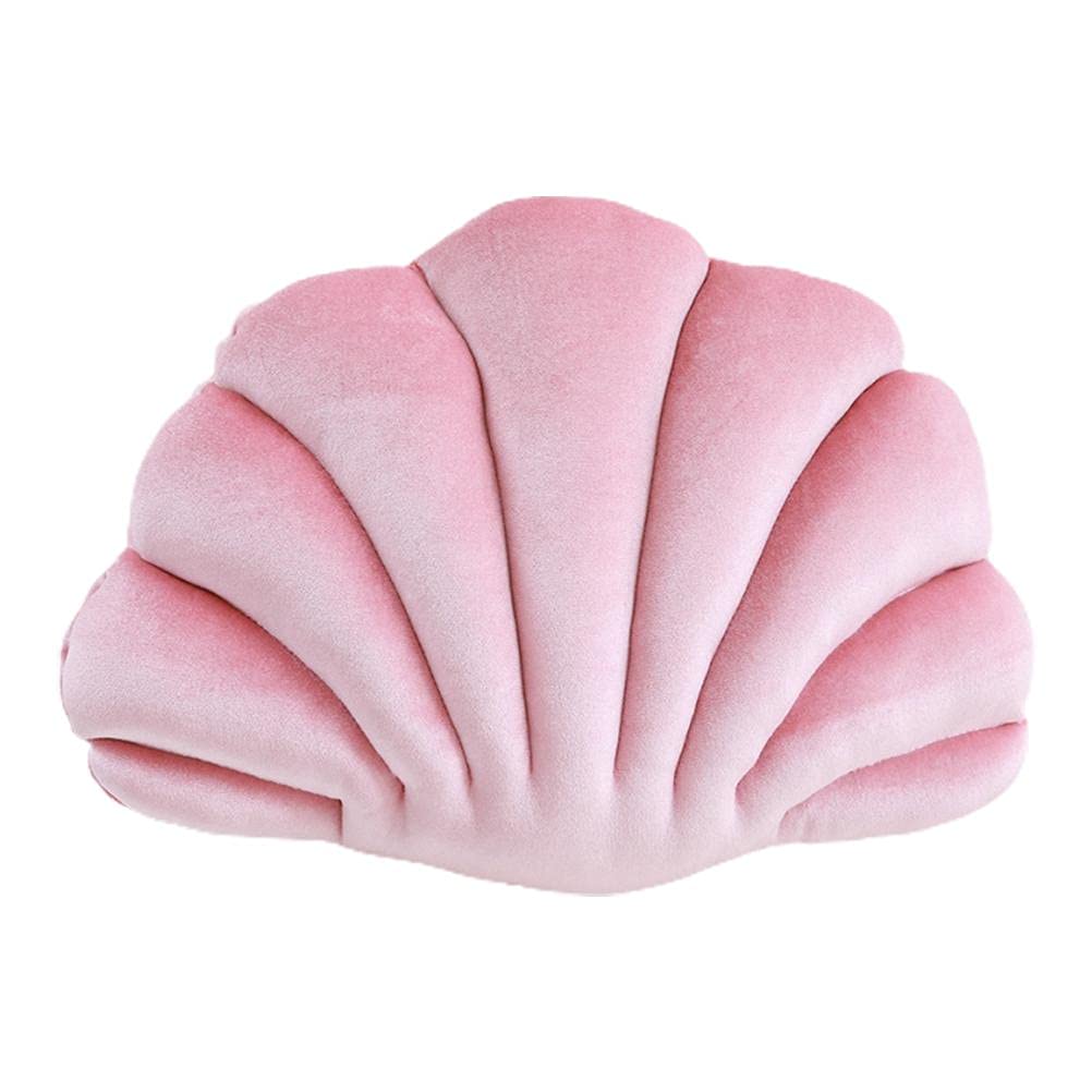 Ysoom Seashell Cushions, Sofa Cushions Decorative Throw Pillows Seashell Cushions Scallop Shells Cuddly Cushions, Sea Animal Plush Toy for Sofa Bed Chair Home Living Room Bedroom, Pink