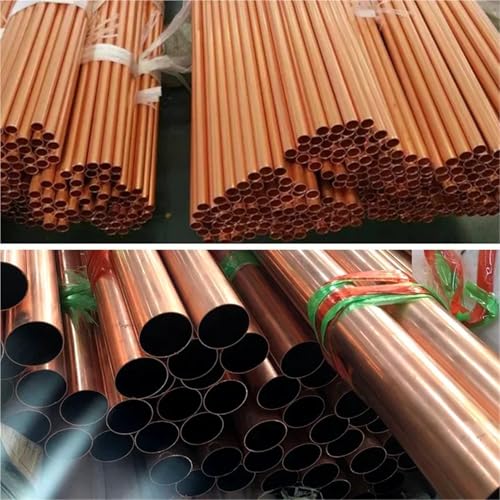 Tubo de cobre de 500 mm, grosor de pared de 0,5 mm (5,5 mm de diámetro exterior, 4,5 mm de diámetro interior), versátil, ligero, para fontanería, HVAC, proyectos de bricolaje, una sola pieza para