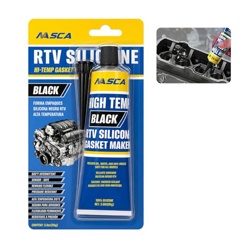 NASCA Black RTV Silicone Gasket Maker, High Temp Silicone Se