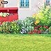 5er Set Gartenzaun Dekorativer Eleganter Zaun aus Wetterfestem Kunststoff, Zierzaun zum Stecken 23cm hoch, Schöner Dekozaun, Gesamtlänge 2,9m