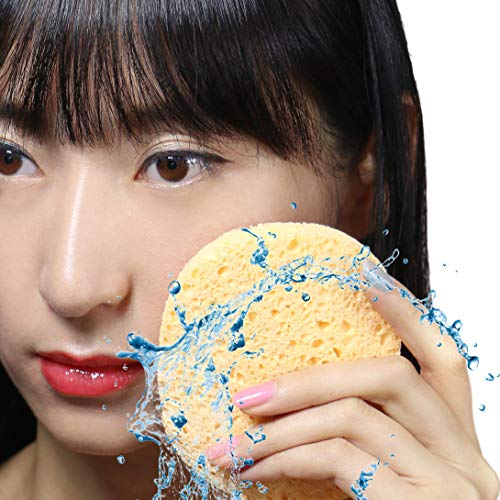 Pretie 6 PCs of Cellulose Facial Cleansing Mask, Makeup Remover Sponges, Extra Large, Ultra Soft, Instant-Dry, Bacteria-Free, Eco-Friendly. Compare ecoTools.
