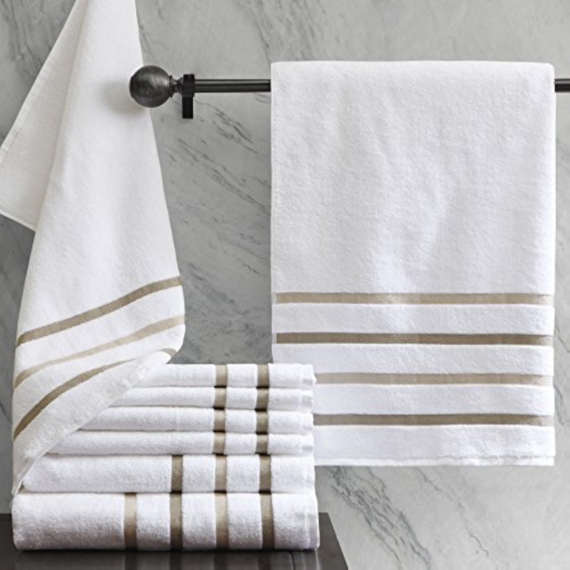 Cotton 8 Piece Bath Towel Set, Ultra Soft