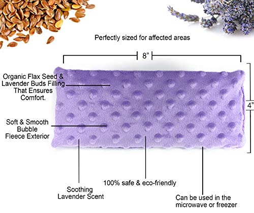 Lookix Lavender Eye Pillow- a Natural Soothing Hot & Cold Aromatherapy Eye Mask for Yoga, Meditation, Relaxation (Lavender) - Image 4
