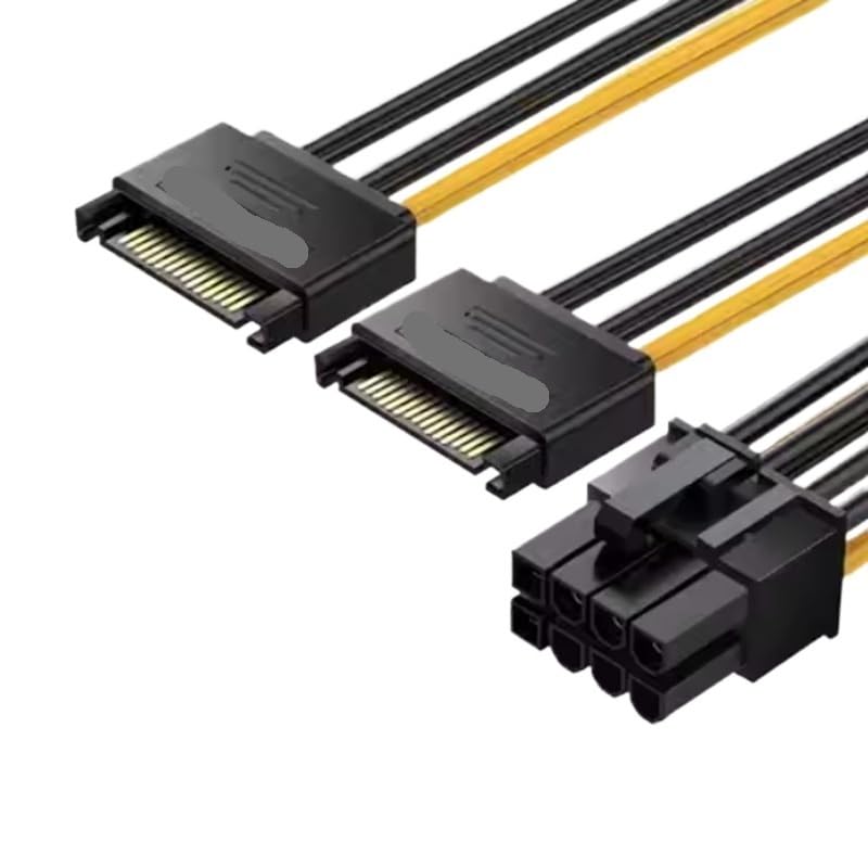 Cable adaptador SATA 15pin a 8pin (6+2) 0.2m
