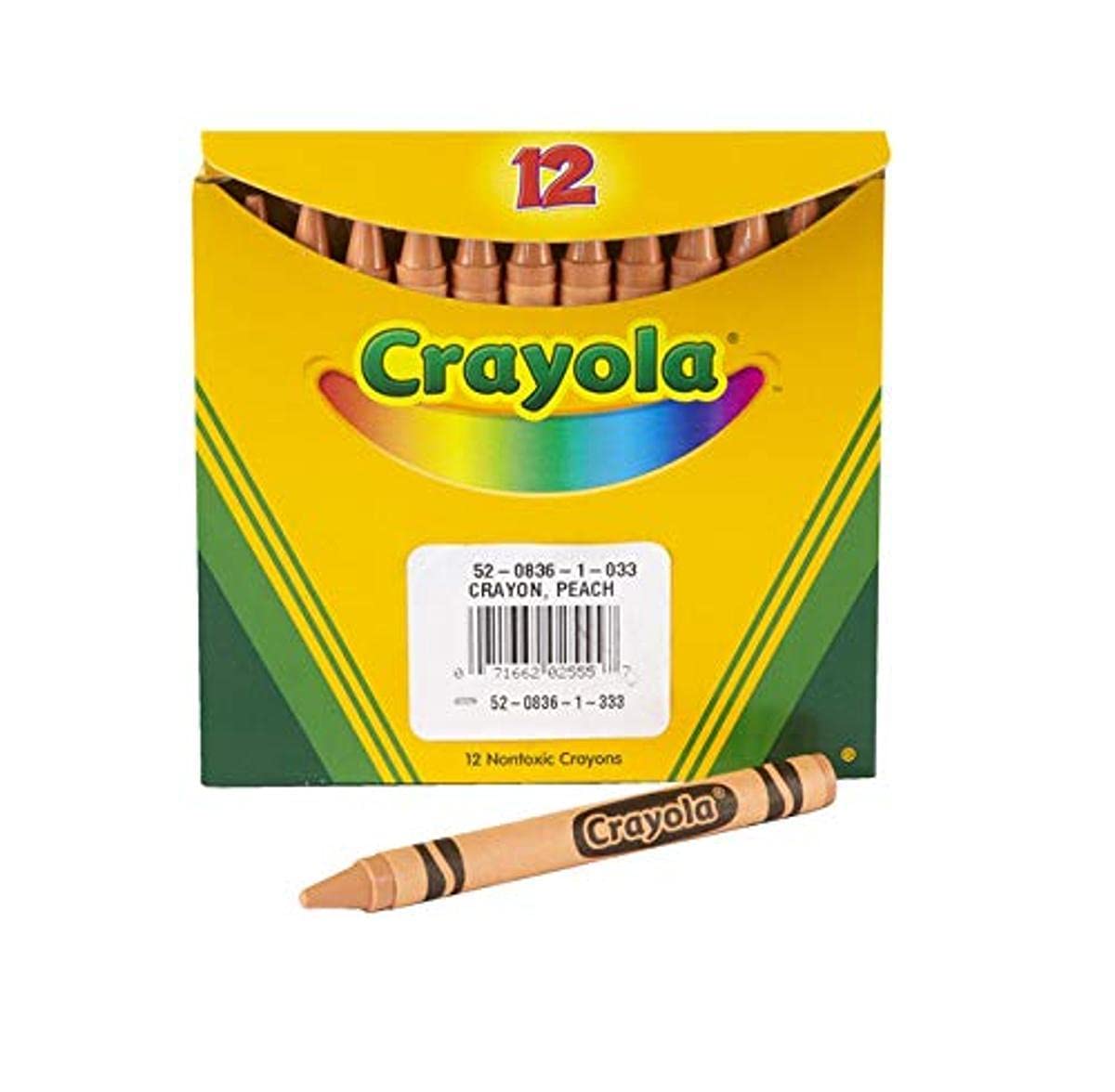 Crayola 52-0836-033 Single-Color Crayon Refill, 5/16" x 3-5/8" Size, Standard, Peach