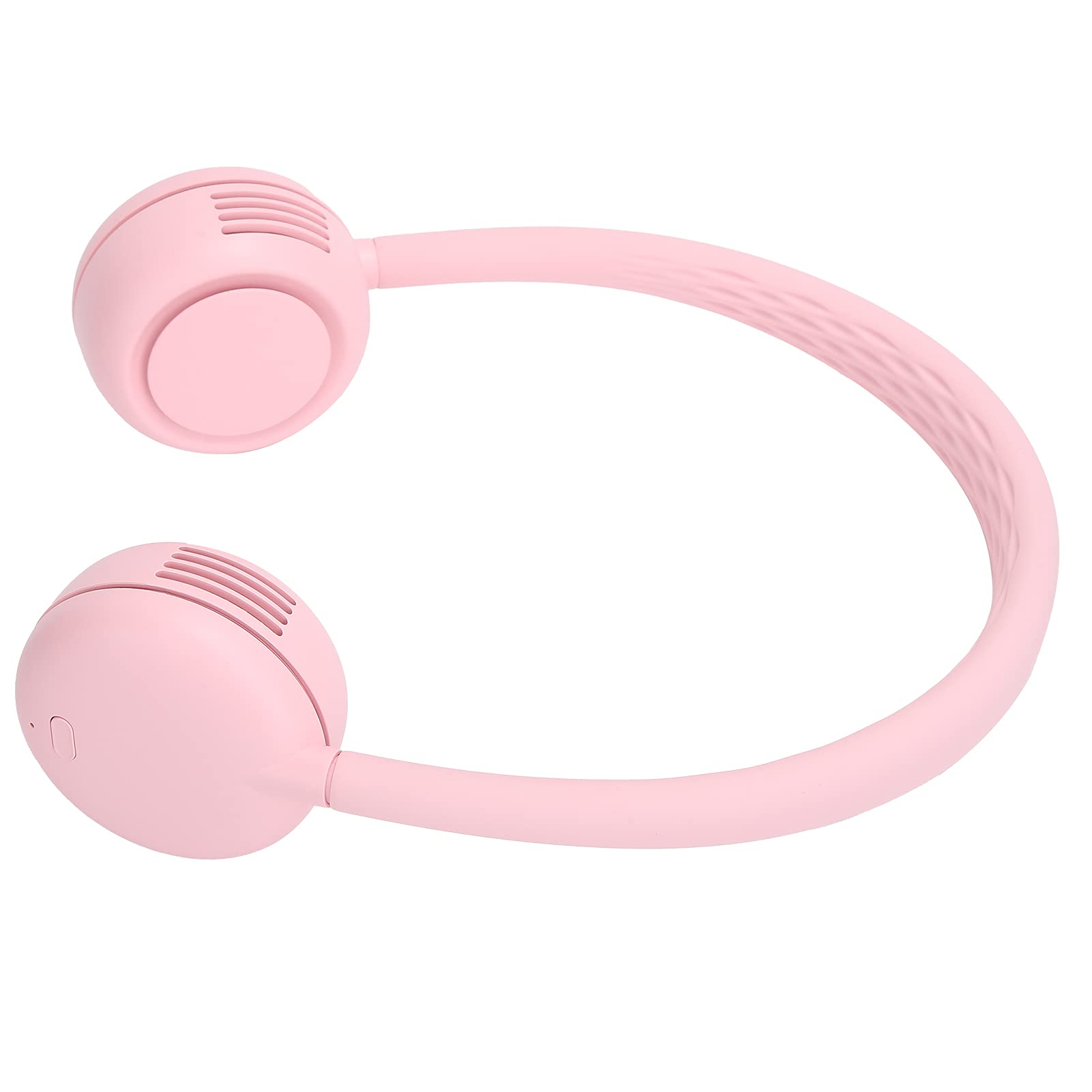 Fanless Hanging Neck Fan Adjustable USB Charging Silent Fan (Rose 2000mah)