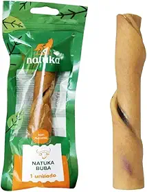 Natuka, Mordedor Natural P/Cães Natuka Pele De Búfalo Buba Enrolada