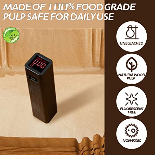 Square Air Fryer Disposable Paper Liner, 100Pcs 7.9 Inch Air Fryer Liners Disposable, Unbleached Parchment Paper For Air Fryer, Baking, Microwave Oven, Non-Stick & Oil-Proof #TOP3