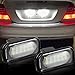Yankok LED License Plate Lights Compatible with Mercedes Benz W203 C-Class Sedan 2001-2007, R230 SL-Class 2001-2011, W209 CLK-Class 2002-2009, 2 Pack 6500K White Canbus Error Free