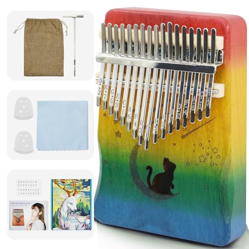 Image of 17 Key Kalimba Thumb Piano, Mbira Instrument,Musical Gift for Kids & Adults
