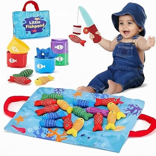 Turtlebee Catch & Count- Montessori Fishing catching Game for Tod...