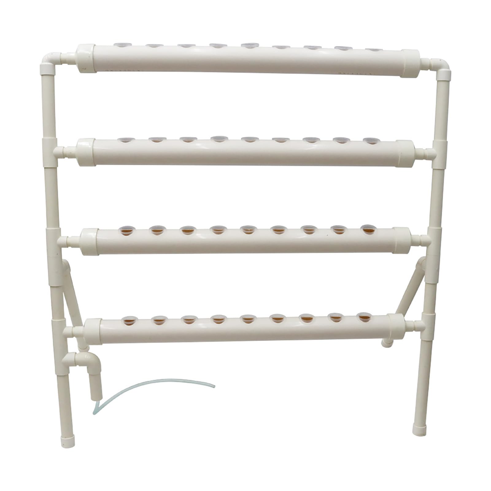 Sponsored Ad - INTBUYING Hydroponics Growing System 36 Holes 4 Pipes 4 Layer Plant Site Grow Kit Hydroponics Gardending System Ladder Style Inner Set Hose with Water Pump, Nest Basket and Sponge