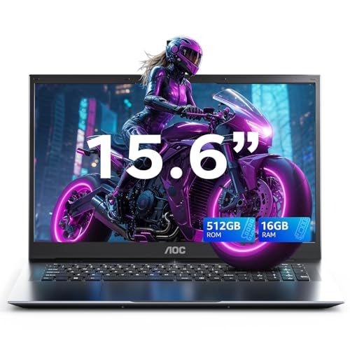 15.6 inch Laptop, 2026 Laptop, 16GB RAM 512GB SSD, Ιntel N150 Processor(Up to 3.6GHz), 5000mAh Battery Laptop Computer, Full HD IPS Display, Win 11 Pro – for Business & Students, Multitasking
