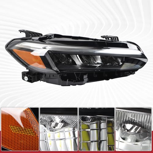 Duolctarms Chrome W/DRL Full LED Headlight Headlamp Assembly Compatible for 2022-2025 Honda Civic EX/LX Right Passenger Side HO2503205 33100T20A52 by Duolctrams - Used condition - Image 4
