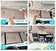 2 Stück Auto Interieur Leder Sonnenblenden Organizer,29 * 15cm Organizer Auto Blende,Auto Sun Visor Organizer Reißverschluss Sonnenblende Tasche,geeignet für Sonnenbrillen,Bankkarten(schwarz+beige)
