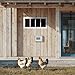 Shed Transom Windows 10''x23'' Flush Mount Tempered Glass Fixed Windows, Small House Windows for Chicken Coop, Playhouse, Garage, Barn, Outdoor Building Replacement Windows-2 Pack