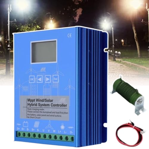 Controlador De Carga HíBrido Solar EóLico Mppt, Controlador De Carga De Energia Lcd 12V,24V E 48V, 2