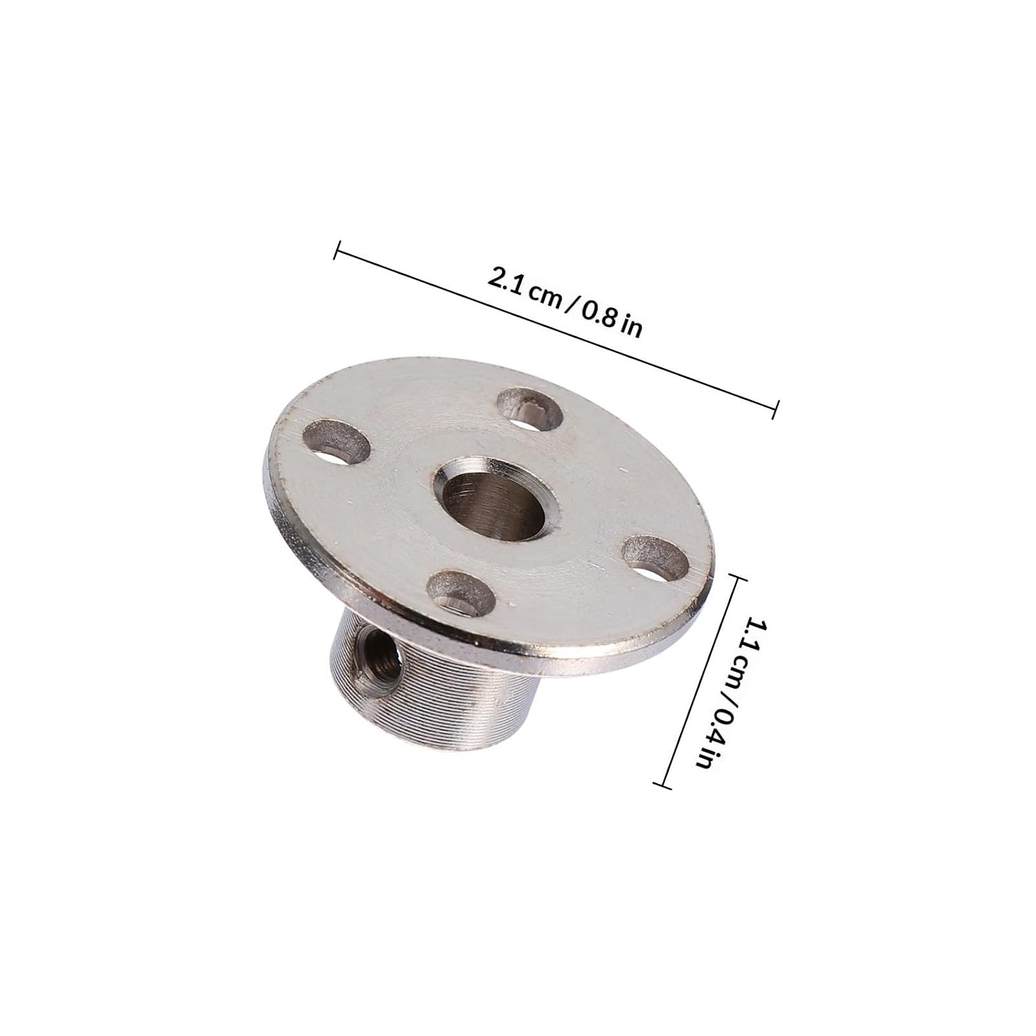 Rigid Flange Coupling Iron Material Hardened by Heat Treatment with Wrench 4 Pcs Motor Guide Shaft Coupler Connector for Rc Model Motor and Shaft Stabilization for Model
