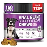 Dog Anal Gland Soft Chews 150 Stop Scoot for Dogs Supports Anal Gland Bowel Function Digestive Health Fiber Pumpkin Supplement for Dogs Pet Diarrhea Bowel Support Probiotics Digestive (Chicken Flavor)